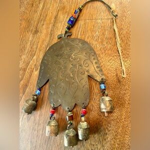 Hamsa 🪬 hand metal evil eye home decor chime